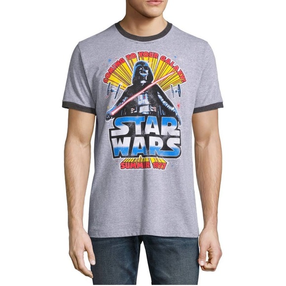 Star Wars Disney NWT Darth Vader Graphic Ringer T-Shirt Size 2XL - Picture 1 of 8